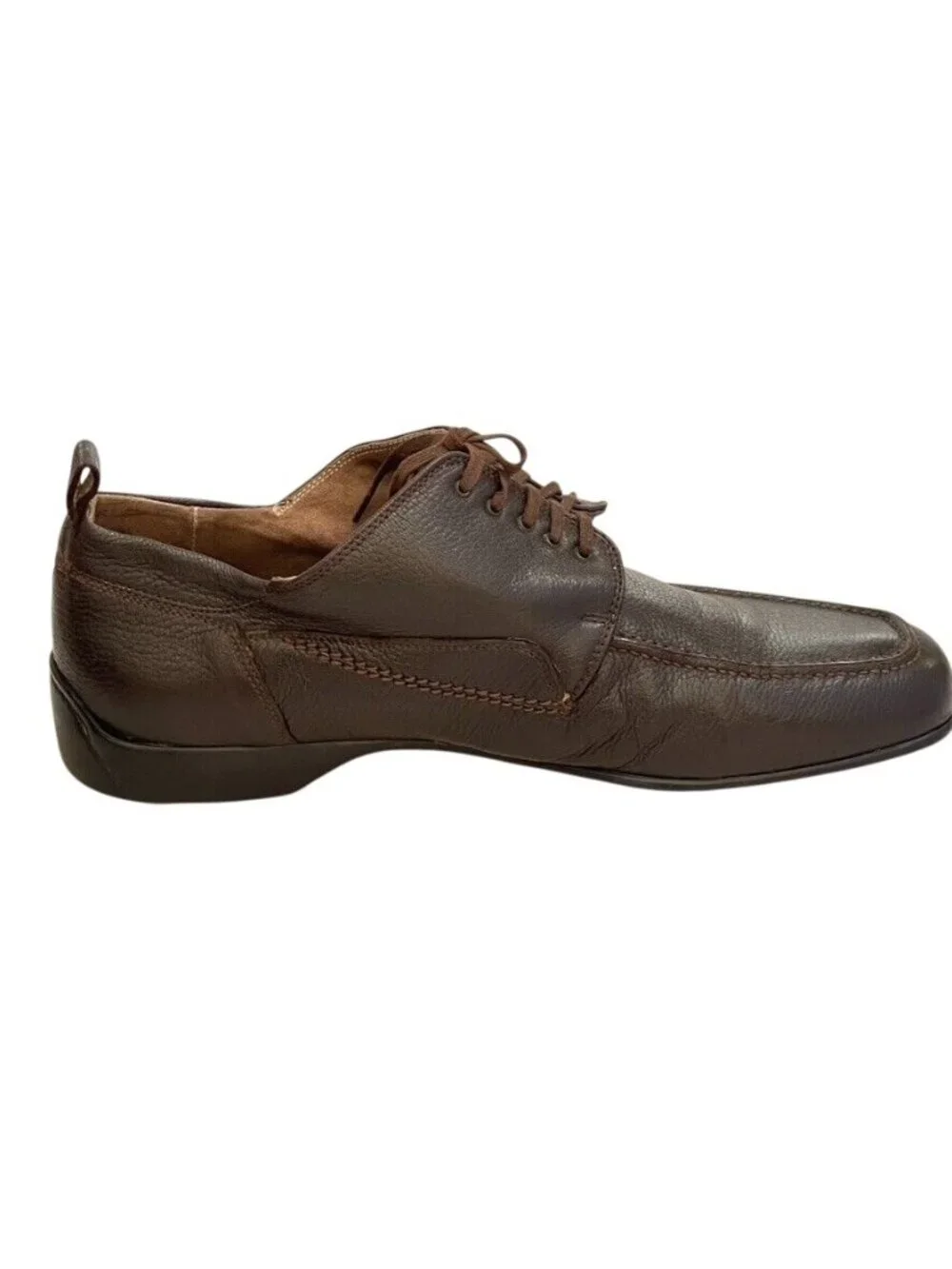 Tiverton & Co Mens Brown Leather Lace-Up Dress Shoes Size 44 Made In Italy